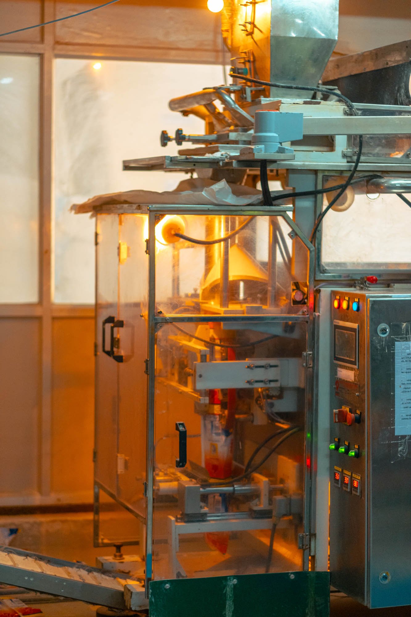 Soap packaging process at Challenge Soap factory